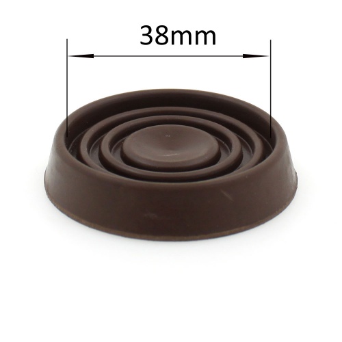 38mm Brown Round Rubber Furniture Caster Cups To Protect Your Floor